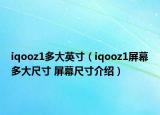 iqooz1多大英寸（iqooz1屏幕多大尺寸 屏幕尺寸介紹）