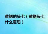 黃鱔的頭七（黃鱔頭七什么意思）
