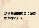 龍劍笙粵曲晚會（龍劍怎么樣\