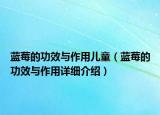 藍莓的功效與作用兒童（藍莓的功效與作用詳細介紹）