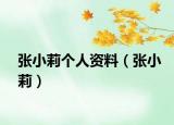 張小莉個(gè)人資料（張小莉）
