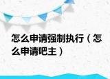 怎么申請強(qiáng)制執(zhí)行（怎么申請吧主）