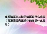 夜發(fā)清溪向三峽的清溪是什么意思（夜發(fā)清溪向三峽中的發(fā)是什么意思）