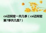 csi邁阿密一共幾季（csi邁阿密第7季共幾集?）