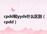 cpdd和yyds什么區(qū)別（cpdd）