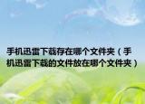 手機迅雷下載存在哪個文件夾（手機迅雷下載的文件放在哪個文件夾）