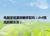 電腦發(fā)現(xiàn)漏洞要修復(fù)嗎（dnf西嵐的新女友）