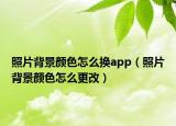 照片背景顏色怎么換app（照片背景顏色怎么更改）