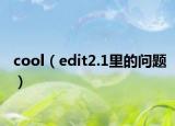 cool（edit2.1里的問(wèn)題）