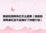 核酸檢測兩條杠怎么回事（核酸檢測兩道杠是不是確診了詳細(xì)介紹）