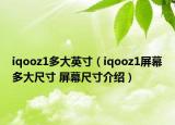 iqooz1多大英寸（iqooz1屏幕多大尺寸 屏幕尺寸介紹）