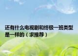 還有什么電視劇和終極一班類型是一樣的（求推薦）