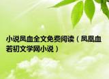 小說鳳血全文免費閱讀（鳳凰血 若初文學(xué)網(wǎng)小說）
