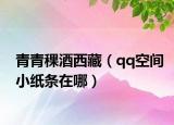 青青稞酒西藏（qq空間小紙條在哪）