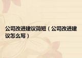 公司改進(jìn)建議簡短（公司改進(jìn)建議怎么寫）