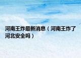 河南王炸最新消息（河南王炸了河北安全嗎）