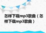 怎樣下載mp3歌曲（怎樣下載mp3歌曲）