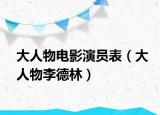 大人物電影演員表（大人物李德林）