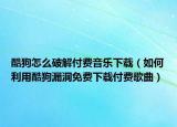 酷狗怎么破解付費音樂下載（如何利用酷狗漏洞免費下載付費歌曲）