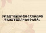 手機迅雷下載的文件在哪個文件夾找不到（手機迅雷下載的文件在哪個文件夾）