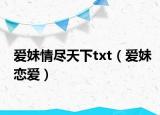 愛妹情盡天下txt（愛妹戀愛）