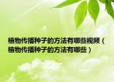 植物傳播種子的方法有哪些視頻（植物傳播種子的方法有哪些）