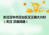 關(guān)注漢中市漢臺區(qū)漢王鎮(zhèn)大興村（關(guān)注 漢語詞語）