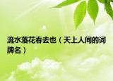 流水落花春去也（天上人間的詞牌名）