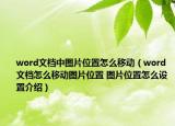 word文檔中圖片位置怎么移動(dòng)（word文檔怎么移動(dòng)圖片位置 圖片位置怎么設(shè)置介紹）