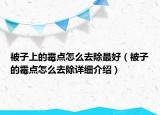 被子上的霉點怎么去除最好（被子的霉點怎么去除詳細介紹）