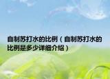 自制蘇打水的比例（自制蘇打水的比例是多少詳細(xì)介紹）