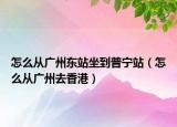 怎么從廣州東站坐到普寧站（怎么從廣州去香港）