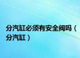 分汽缸必須有安全閥嗎（分汽缸）
