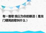 有一首歌:我以為你的眼淚（是龍門鏢局的歌叫什么）