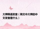 大嬸韓語(yǔ)發(fā)音（韓文中大嬸的中文發(fā)音是什么）