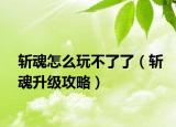 斬魂怎么玩不了了（斬魂升級攻略）