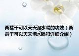 桑葚干可以天天泡水喝的功效（桑葚干可以天天泡水喝嗎詳細(xì)介紹）