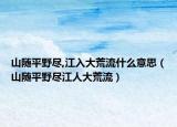 山隨平野盡,江入大荒流什么意思（山隨平野盡江人大荒流）