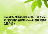 vivos10無線影音耳機充電口在哪（vivoS12有線耳機插哪里 vivos12有線耳機怎么插介紹）