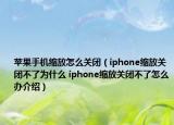 蘋果手機縮放怎么關(guān)閉（iphone縮放關(guān)閉不了為什么 iphone縮放關(guān)閉不了怎么辦介紹）