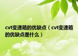 cvt變速箱的優(yōu)缺點（cvt變速箱的優(yōu)缺點是什么）