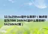 12.5a250vac是什么意思?（觸點(diǎn)容量為70W 240VAC是什么意思啊? 5A250VAC呢）