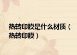 熱轉(zhuǎn)印膜是什么材質(zhì)（熱轉(zhuǎn)印膜）
