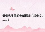 偶像先生里的全部插曲（求中文.......）