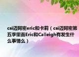 csi邁阿密eric和卡莉（csi邁阿密第五季里面Eric和Calleigh有發(fā)生什么事情么）