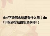 dnf下級(jí)邪念結(jié)晶有什么用（dnf下級(jí)邪念結(jié)晶怎么獲得?）