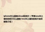 iphone怎么刪除icloud的照片（蘋果icould上儲存的照片怎么刪除 icould上儲存的照片如何刪除介紹）