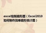 excel繪制扇形圖（Excel2010如何制作簡單扇形統(tǒng)計圖）
