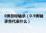 0類非標軸承（0-9類軸承各代表什么）