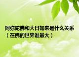 阿彌陀佛和大日如來是什么關系（在佛的世界誰最大）
